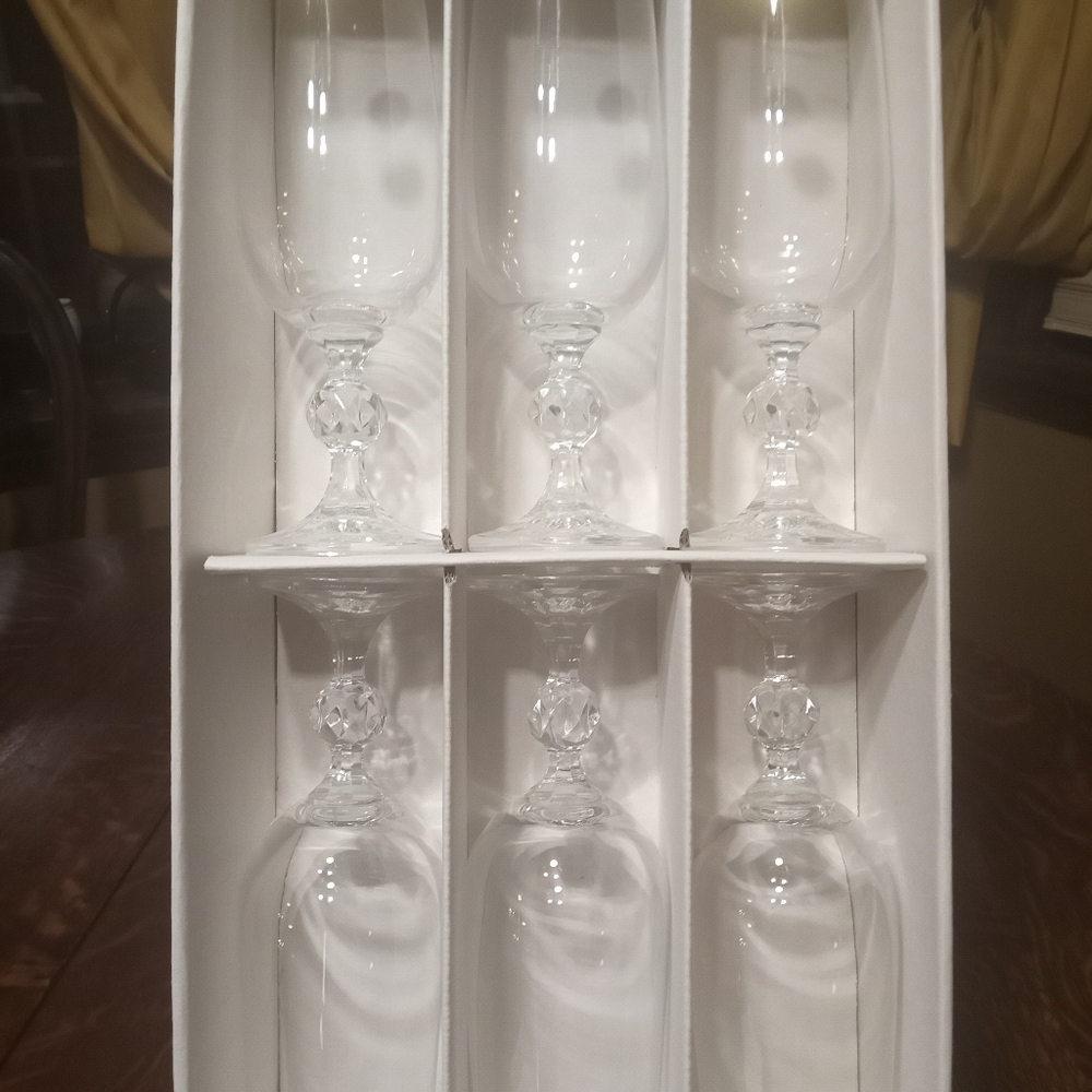 NIB Claudia Crystal Champagne Flutes